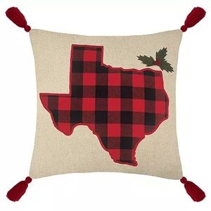 Texas Farmhouse Red Buffalo Check Plaid Throw Pillow